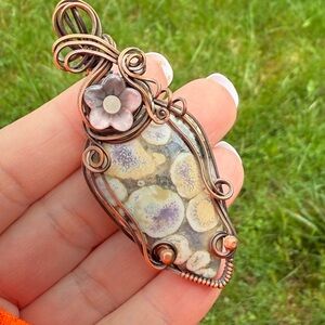 Handcrafted Copper Wire Wrapped Pendant